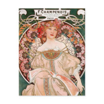 Reverie Alphonse Mucha Postcard