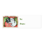 Reversible Christmas Cats Gift Tag Business Card Templates