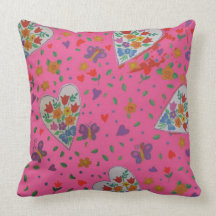 Reversible LOVE Pillow hearts