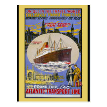 Revêtement d'océan atlantique de transport cartes postales