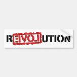 Revolution with love! bumper stickers