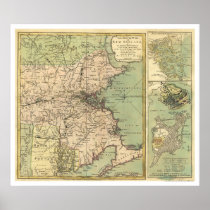 Revolutionary War Map - 1775 Poster