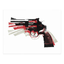 Revolver on White Post Cards