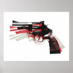 Revolver Pistol Gun on White Posters
