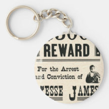 Reward for Jesse James Keychain