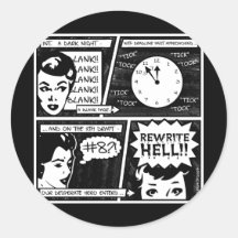 Rewrite Hell Comic Strip Sticker