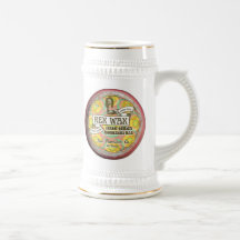 Rex Wax: Handmade Moustache Wax Beer Stein 18oz Mug
