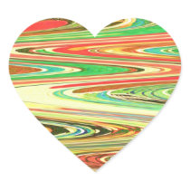 RGBT Sparkle Waves: Star, Heart, Round n Squares Heart Stickers