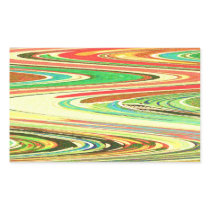 RGBT Sparkle Waves: Star, Heart, Round n Squares Sticker