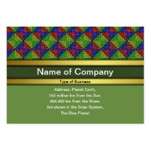 RGBY Waves Small Business Card Template