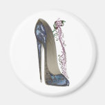Rhapsody in Blue stiletto & Butterfly music Magnet