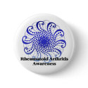 Rheumatoid Arthritis Awareness Blue Design 6 buttons