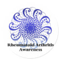 Rheumatoid Arthritis Awareness Blue Design 6 stickers