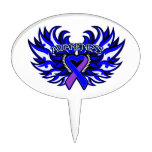 Rheumatoid Arthritis Awareness Heart Wings Cake Pick