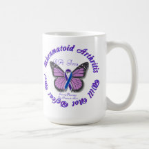 Rheumatoid Arthritis Butterfly Coffee/Travel Mug