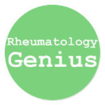 Rheumatology Genius Gifts Round Stickers