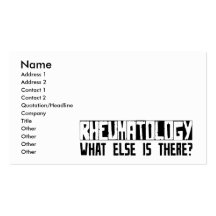 Rheumatology What Else Is There? Business Card
