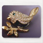 Rhinestone Bird Mousepad