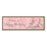 Rhinestone Butterflies Skinny Gift Tag Business Card Templates