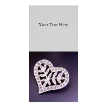Rhinestone Heart Photo Cards
