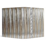 Rhinestone Silver Gold Faux Leather Notebook Album 3 Ring Binder
