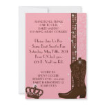 RHINESTONES, FRINGE & PINK COWGIRLS Invitation