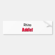 Rhino Addict Bumper Sticker