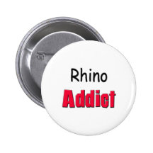 Rhino Addict Pinback Buttons