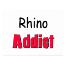 Rhino Addict Post Card
