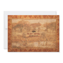 Rhino African Safari Wedding Invitation