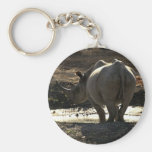 Rhino, back view key chains