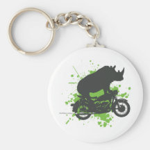 Rhino Biker Keychains
