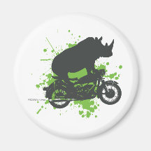 Rhino Biker Magnets