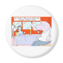 Rhino Blind Date Funny Tees Mugs & Gifts Magnet