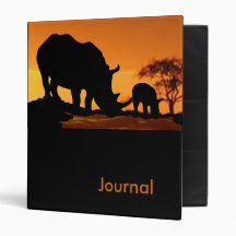 Rhino Family Vinyl Binder