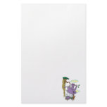 rhino hanging from tree branch funny cartoon customized stationery