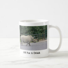 Rhino Off For A Drink Mug