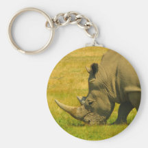 Rhino Photo Keychain  