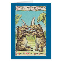 Rhino Proposal of Marriage Greeting Card