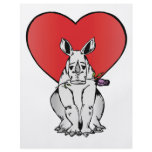 Rhino with Valentine's day heart Custom Flyer