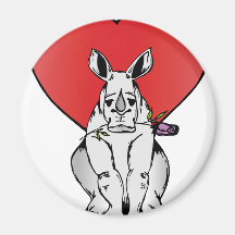 Rhino with Valentine's day heart Magnet