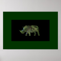 rhinocero silhoutte art prints