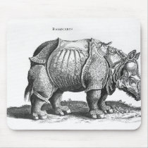 Rhinoceros, from 'Historia Animalium' Mousepads