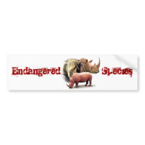 Rhinoceros The Endangered Species Sticker Bumper Stickers