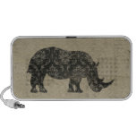 Rhinoceroses Silhouette Doodle Speaker
