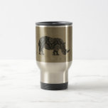 Rhinoceroses Silhouette Travel Mug mugs