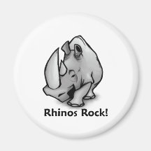 Rhinos Rock! Magnet