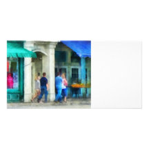 Rhode Island - Eating Out With Friends Newport RI Custom Photo Card