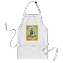 Rhode Island Map With Lovely Birds Apron