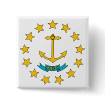 Rhode Island State Flag Pinback Buttons